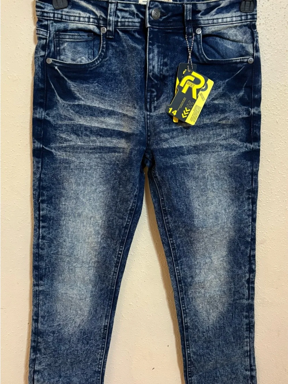 Boys Washed Blue Jeans - Classic Slim Fit